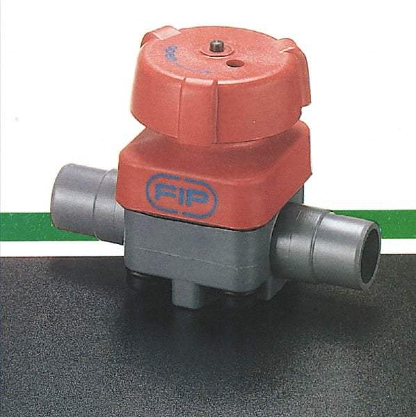Simtech - 3/4" Pipe, 150 Max psi, Diaphragm Valve - Spigot End Connection, PVC, EPDM Seal - Eagle Tool & Supply