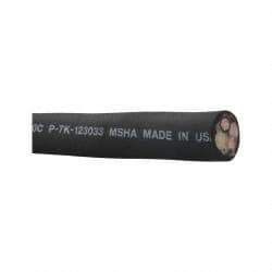 Made in USA - 250', 8/4 Gauge/Conductors, Black, Green, Red & White Indoor & Outdoor Replacement Cord - 0 Receptacles, 35 Amps, 600 Volts, UL SOOW - Eagle Tool & Supply