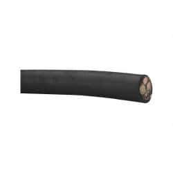 Made in USA - 250', 4/4 Gauge/Conductors, Black, Green, Red & White Indoor & Outdoor Replacement Cord - 0 Receptacles, 60 Amps, 600 Volts, UL SOOW - Eagle Tool & Supply