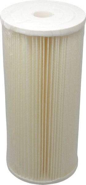 Pentair - 4-1/2" OD, 5µ, Cellulose Polyester Pleated Cartridge Filter - 9-3/4" Long, Reduces Sediments - Eagle Tool & Supply