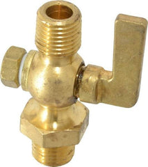 Conbraco - 1/4" Pipe, Lever Handle, MNPT x MNPT End Connection, Air Cock - 200 Max psi, Brass - Eagle Tool & Supply