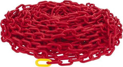 PRO-SAFE - 100' Long x 2" Wide Plastic Heavy-Duty Chain - Red - Eagle Tool & Supply