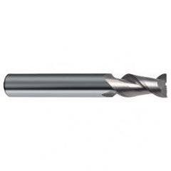 1/4" Dia. - 2-1/2" OAL - 45° Helix Bright Carbide End Mill - 2 FL - Eagle Tool & Supply