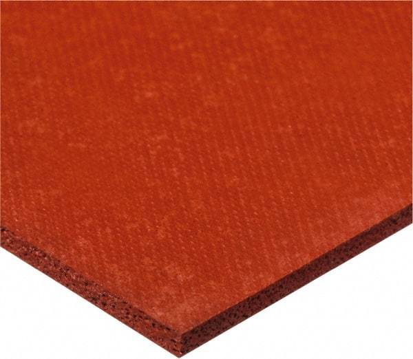 Value Collection - 24" Long, 12" Wide, Silicone Foam Rubber Foam Sheet - 50 to 70 Durometer, Red, -100 to 500°F, 90 psi Tensile Strength, Adhesive Backing - Eagle Tool & Supply