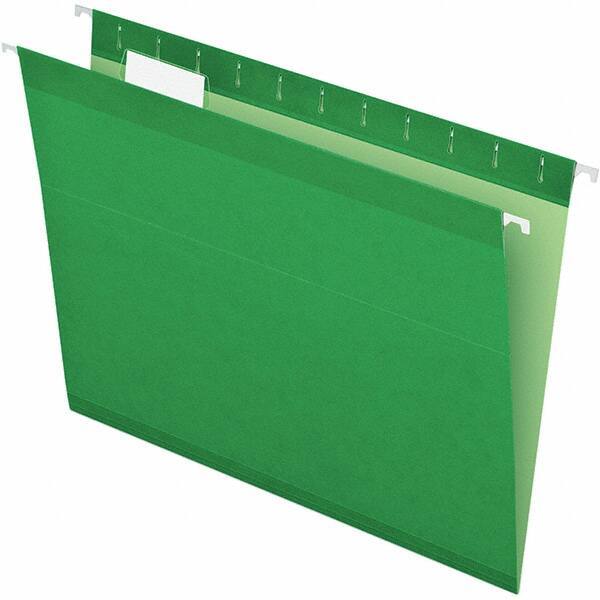 Pendaflex - 8-1/2 x 11", Letter Size, Bright Green, Hanging File Folder - 11 Point Stock, 1/5 Tab Cut Location - Eagle Tool & Supply