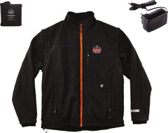 Ergodyne - Size XL Heated & Cold Weather Jacket - Black, Polyester, Zipper Closure, 42 to 46" Chest - Eagle Tool & Supply