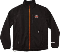 Ergodyne - Size XL Heated & Cold Weather Jacket - Black, Polyester, Zipper Closure, 42 to 46" Chest - Eagle Tool & Supply