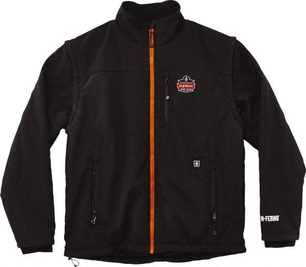 Ergodyne - Size M Heated & Cold Weather Jacket - Black, Polyester, Zipper Closure, 36 to 38" Chest - Eagle Tool & Supply