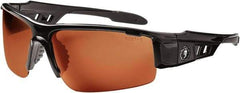 Ergodyne - Copper Lenses, Framed Polarized Glasses - Uncoated Lenses, Size Universal, Wrap Around - Eagle Tool & Supply