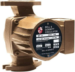 Bell & Gossett - .17 hp, 1 Phase, Bronze Housing, Noryl Impeller, Inline Circulator Pump - 115/230V Volt, 60 Hz Hz, 125 Max psi, 120V Motor - Eagle Tool & Supply