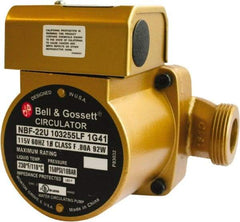 Bell & Gossett - 0.05 hp, 1 Phase, Bronze Housing, Noryl Impeller, Inline Circulator Pump - 115/230V Volt, 60 Hz Hz, 125 Max psi, 120V Motor - Eagle Tool & Supply