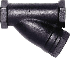 Hoffman Speciality - 1/2" Pipe, Female NPT Ends, Cast Iron Y-Strainer - 250 psi Pressure Rating, 400 psi WOG Rating, 250 psi WSP Rating - Eagle Tool & Supply