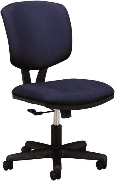 Hon - 40" High Task Chair - 25" Wide x 25-3/4" Deep, 100% Polyester Seat, Navy - Eagle Tool & Supply