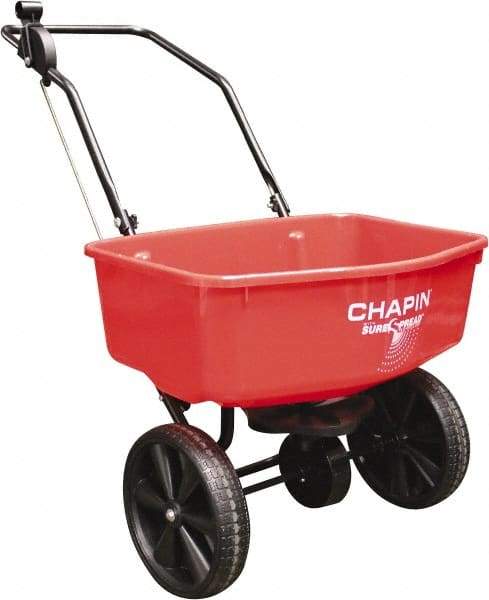 Chapin - 70 Lb Powder Coated Steel Walk Behind Broadcast Landscape Spreader - 10" Solid Rubber Wheels - Eagle Tool & Supply