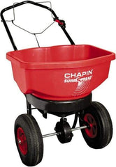 Chapin - 80 Lb Powder Coated Steel Walk Behind Broadcast Landscape Spreader - 12" Pneumatic Wheels - Eagle Tool & Supply