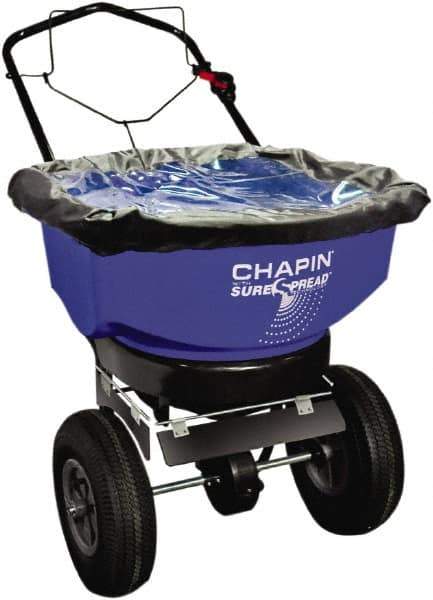 Chapin - 80 Lb Powder Coated Steel Walk Behind Broadcast Landscape Spreader - 12" Pneumatic Wheels - Eagle Tool & Supply