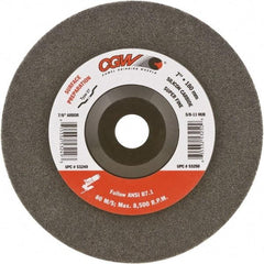Camel Grinding Wheels - 4-1/2" Very Fine Grade Silicon Carbide Deburring Disc - 5/8-11 Threaded Center Hole, Arbor Connection, Gray - Eagle Tool & Supply