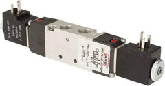 ARO/Ingersoll-Rand - 1/8" Inlet x 1/8" Outlet, Solenoid Actuator, Solenoid Return, 3 Position, Body Ported Solenoid Air Valve - 0.5 CV, 4 Way, 115 psi, 122° Max Temp - Eagle Tool & Supply