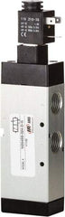 ARO/Ingersoll-Rand - 1/2" Inlet x 1/2" Outlet, Single Solenoid Actuator, Spring Return, 2 Position, Body Ported Solenoid Air Valve - 24 VDC Input, 4.32 CV, 3 Way, 115 psi, 122° Max Temp, 15° Min Temp - Eagle Tool & Supply