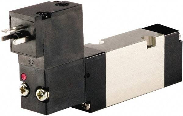 ARO/Ingersoll-Rand - Solenoid Actuator, Spring Return, 2 Position, Body Ported Solenoid Air Valve - 24 VDC Input, 1/4 CV, 4 Way, 115 psi, 122° Max Temp - Eagle Tool & Supply