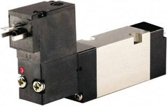 ARO/Ingersoll-Rand - Solenoid Actuator, Spring Return, 2 Position, Body Ported Solenoid Air Valve - 24 VDC Input, 1/4 CV, 4 Way, 115 psi, 122° Max Temp - Eagle Tool & Supply