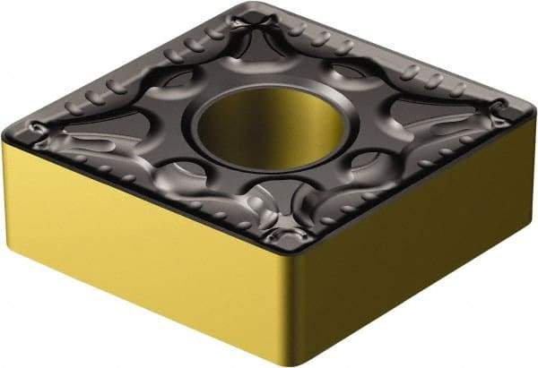 Sandvik Coromant - CNMG644 PM Grade 4325 Carbide Turning Insert - TiCN/AI2O3/TiN Finish, 80° Diamond, 3/4" Inscr Circle, 1/4" Thick, 1/16" Corner Radius - Eagle Tool & Supply