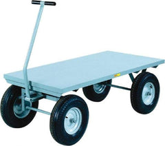 Little Giant - 3,000 Lb Capacity Steel Wagon Truck - Steel Deck, 36" OAW, 60" Platform Length x 18-1/2" Platform Height, Pneumatic Casters - Eagle Tool & Supply