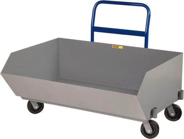 Little Giant - 2,000 Lb Load Capacity, 9.7 Cu Ft, Steel Low Profile - 38" Wide x 54" Long x 24" High, Gray - Eagle Tool & Supply