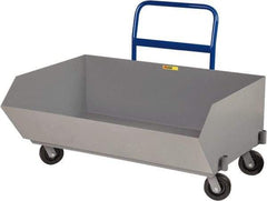 Little Giant - 2,000 Lb Load Capacity, 9.7 Cu Ft, Steel Low Profile - 38" Wide x 54" Long x 24" High, Gray - Eagle Tool & Supply