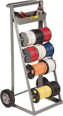 Little Giant - 300 Lb Capacity, 24" Wide x 18-1/2" Long x 45-1/2" High Wire Spool Cart - 1 Shelf, Steel - Eagle Tool & Supply