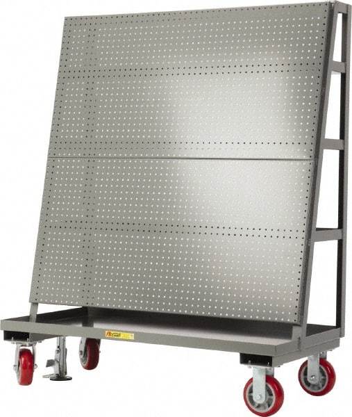 Little Giant - 60" Wide x 60" High x 24" Deep, Pegboard A-Frame with Back Shelf Storage - 2,000 Lb Capacity - Eagle Tool & Supply