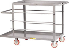 Little Giant - 1,200 Lb Capacity, 24" Wide x 48" Long x 35" High Wire Spool Cart - 2 Shelf, Steel, 2 Rigid/2 Swivel Casters - Eagle Tool & Supply