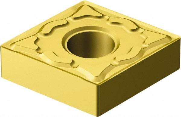 Sandvik Coromant - CNMG432 KF Grade 3005 Carbide Turning Insert - TiCN/AI2O3/TiN Finish, 80° Diamond, 1/2" Inscr Circle, 3/16" Thick, 1/32" Corner Radius - Eagle Tool & Supply