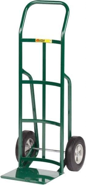 Little Giant - 800 Lb Capacity 47" OAH Hand Truck - 12 x 14" Base Plate, Continuous Handle, Steel, Solid Rubber Wheels - Eagle Tool & Supply
