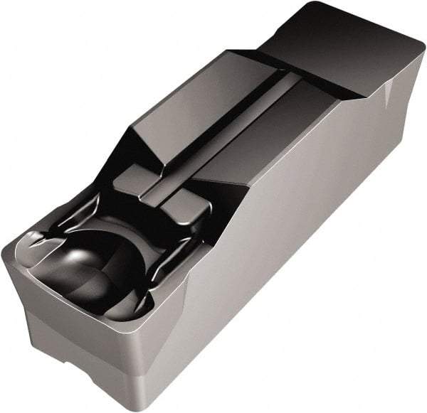 Sandvik Coromant - M1N123 GM Grade 1105, 11mm Cutting Width Carbide Grooving Insert - Neutral, 0.8mm Corner Radius, TiAlN2 Finish - Eagle Tool & Supply