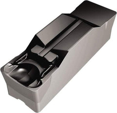 Sandvik Coromant - M1N123 GM Grade 1105, 11mm Cutting Width Carbide Grooving Insert - Neutral, 0.8mm Corner Radius, TiAlN2 Finish - Eagle Tool & Supply
