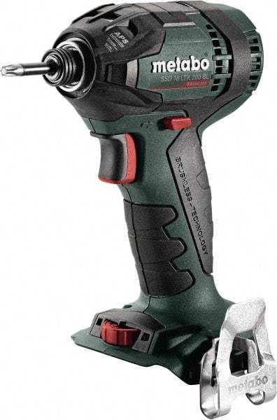 Metabo - 18 Volt, 1/4" Drive, 1,770 Ft/Lb Torque, Cordless Impact Driver - Pistol Grip Handle, 2900 RPM, Bare Tool - Eagle Tool & Supply