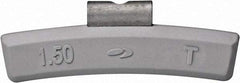 Value Collection - 3 oz TPS Wheel Weight - Gray, Plastic/Steel, For Use with Automotive & Light Trucks - Eagle Tool & Supply