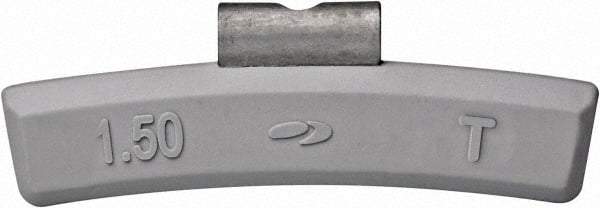 Value Collection - 0.75 oz TPS Wheel Weight - Gray, Plastic/Steel, For Use with Automotive & Light Trucks - Eagle Tool & Supply