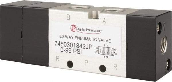PRO-SOURCE - Specialty Air Valves Valve Type: 5-Way, 3 Position Exhaust Center Actuator Type: Pneumatic Double Acting - Eagle Tool & Supply