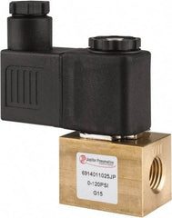 PRO-SOURCE - 1/4", 2/2 Way Square Body Stacking Solenoid Valve - 110 VAC, 0.18 CV Rate, 2.95" High x 2.64" Long - Eagle Tool & Supply