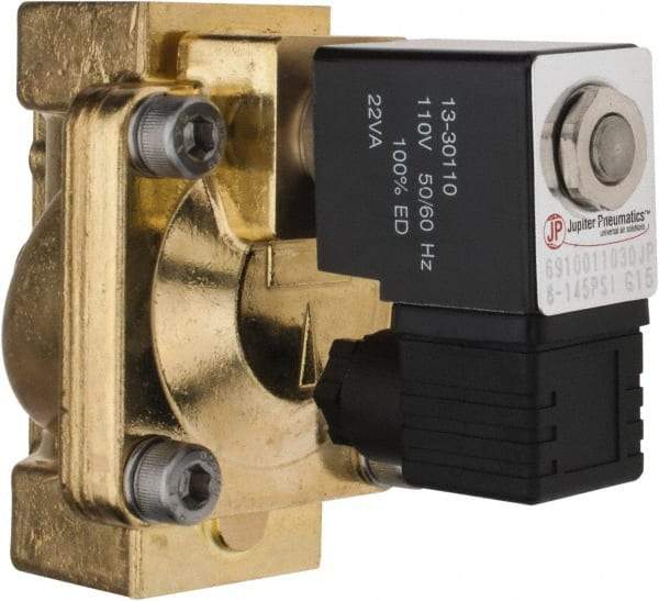 PRO-SOURCE - 1", 2/2 Way Stacking Solenoid Valve - 110 VAC, 12 CV Rate, 4.98" High x 3.78" Long - Eagle Tool & Supply