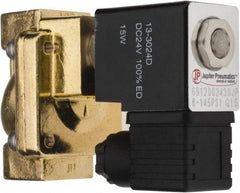 PRO-SOURCE - 1/2", 2/2 Way Stacking Solenoid Valve - 24 VDC, 4.5 CV Rate, 4.19" High x 2.83" Long - Eagle Tool & Supply