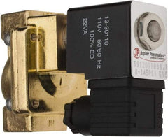 PRO-SOURCE - 1/2", 2/2 Way Stacking Solenoid Valve - 110 VAC, 4.5 CV Rate, 4.19" High x 2.83" Long - Eagle Tool & Supply