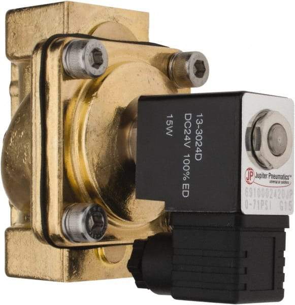 PRO-SOURCE - 1", 2/2 Way Stacking Solenoid Valve - 24 VDC, 11.92 CV Rate, 4.74" High x 3.78" Long - Eagle Tool & Supply