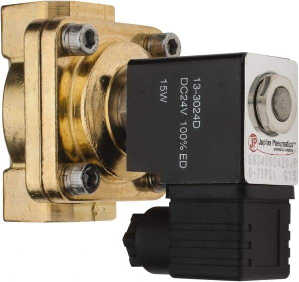 PRO-SOURCE - 3/4", 2/2 Way Stacking Solenoid Valve - 24 VDC, 8.78 CV Rate, 4.21" High x 3.54" Long - Eagle Tool & Supply