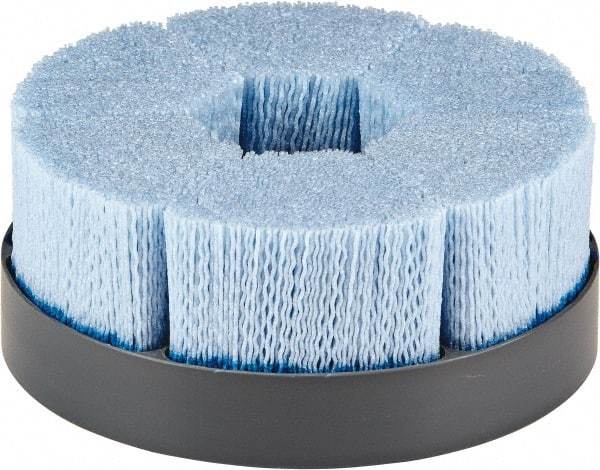 Tanis - 8" 120 Grit Ceramic Crimped Disc Brush - Shell Mill Holder Connector, 1-1/2" Trim Length, 1-1/4" Arbor Hole - Eagle Tool & Supply