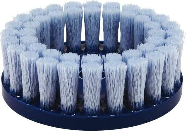 Tanis - 8" 180 Grit Ceramic Crimped Disc Brush - Drive Arbor Connector, 1-1/2" Trim Length, 7/8" Arbor Hole - Eagle Tool & Supply