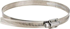 Value Collection - SAE Size 96, 3-5/8 to 6-1/2" Diam, Stainless Steel Heavy Duty Worm Drive Clamp - 1/2" Wide, Series SAE J1508 Type F - Eagle Tool & Supply