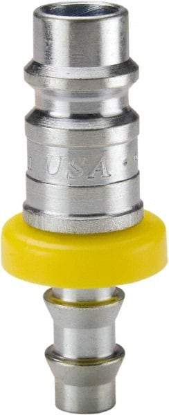 Parker - Push-Lok Hose Barb European High Flow Pneumatic Hose Connector - Steel, 3/8" Body Diam, 1/2" Hose ID - Eagle Tool & Supply